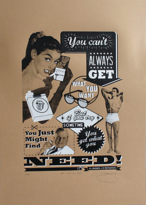 Rolling Stones Quote Original Art Screen Print - House Junkie