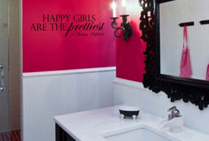Audrey Hepburn Quote Happy Girls are the by designstudiosigns, $28.00
