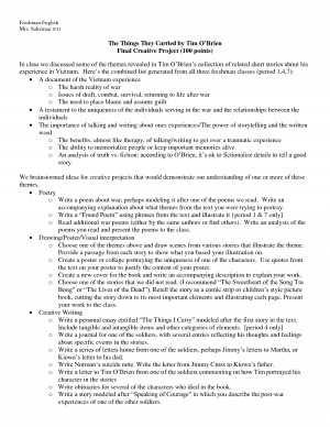 The Things They Carried by Tim O Brien