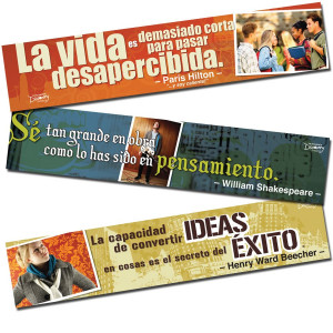 Famous Quotes Bulletin Board Toppers - Spanish