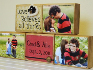 Personalized wedding, shower, anniversary gift with quote and wedding ...