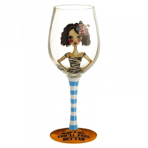 Wine Glass for Girlfriends with Funny Sayings