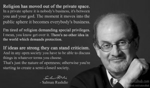 Salman Rushdie on respecting religious beliefs.. by rationalhub