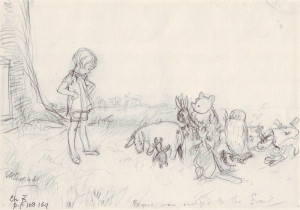 Original Art Stories: Winnie The Pooh Pencil Sketches