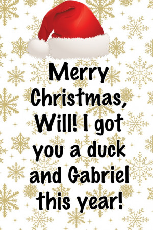 Will Herondale Duck Quotes Merry christmas, will herondale. pinned by ...