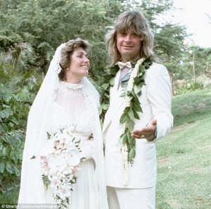 ... with husband Ozzy on Friday by posting a wedding picture on Instagram