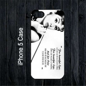 Audrey Hepburn Quotes for iPhone 5 Case | SalamCases - Accessories on ...
