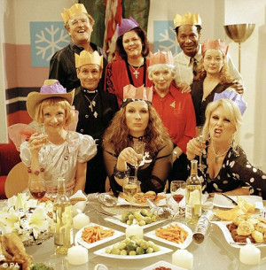 Sweetie, darling: Jane as Bubble (bottom left) in Absolutely Fabulous ...