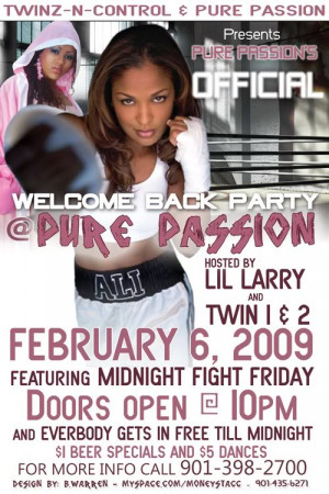 PURE PASSION WELCOME BACK PARTY FEAT FEMALE BOXING Image
