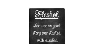 chalkboard_bar_sign_with_funny_quote_plaques ...