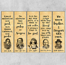 Authors quotes bookmarks , literary bookmarks, Printable Bookmarks ...