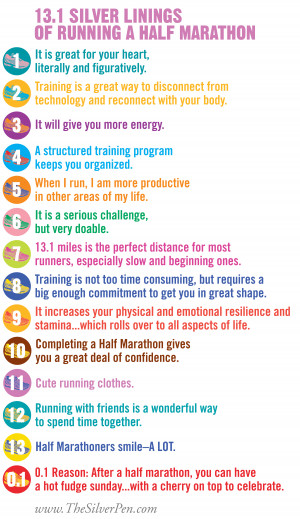 ... of a half marathon reasons why half marathons are such a silver lining