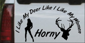 Hunting And Fishing Like Deer Women Car Truck Window Wall