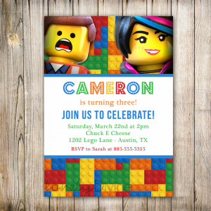 Lego Man Birthday Clipart Lego movie birthday invitation