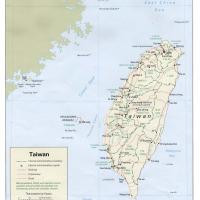 Asia- Taiwan Political Map