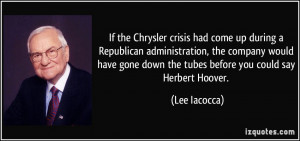 If the Chrysler crisis had come up during a Republican administration ...