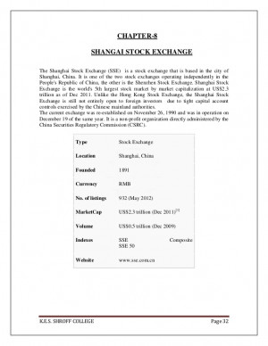 shanghai stock exchange stock quotes