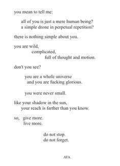 do not stop do not forget// More