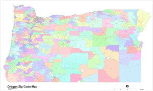 oregon state zip code map