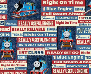 ... train on a field of Thomas-themed banner headlines and quotes. 45