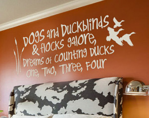 Wall Decals Nursery Hunting Fishing Ducks Baby Childrens Room - To go ...