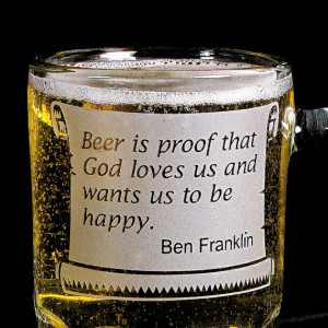 Groomsmen Beer Mugs, Ben Franklin Beer Quote Beer Steins