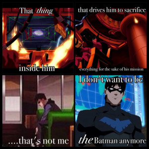 ... in Justice League. It made me think of this quote from Young Justice