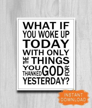 What If You Woke Up Printable Inspirational Quote 8x10 Digital ...