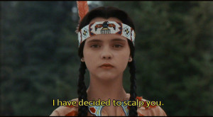... indian, little girl, native american, savage, scalp, the addams family