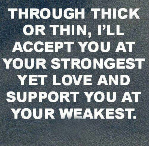 Through thick and thin