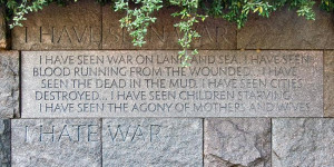 FDR Memorial, Washington, D.C. focuses on war and includes Roosevelt ...