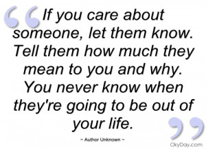 if you care about someone author unknown
