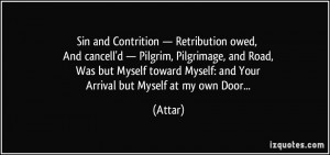 Sin and Contrition — Retribution owed, And cancell'd — Pilgrim ...