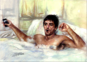 Tony Montana Tub Painting