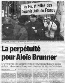 The newspaper France-Soir of March 3, 2001, announced the verdict.