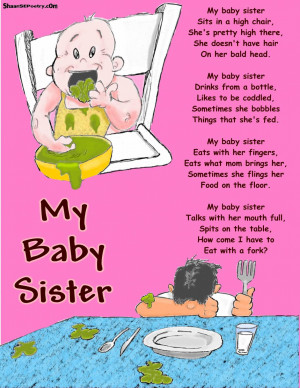 Happy Birthday Sister Poems Baby Sister