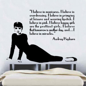 audery hepburn quote design 2 vinyl wall art celebrities famous quotes ...