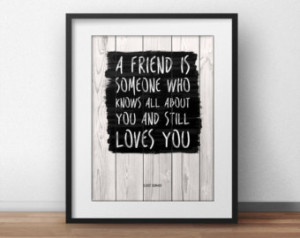 Elbert Hubbard Quote - A Friend... - Best Friends Quote Gift Poster ...