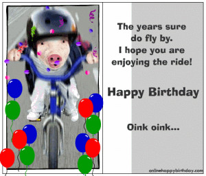 Happy Birthday Oink Funny Graphic