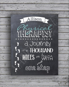 Physical Therapist Chalkboard Art - Print ...