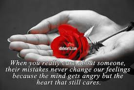 when you truly care for someone you don t look for faults you don t ...