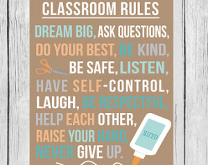Printable Teacher Classroom Rules