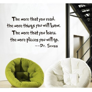 Inspirational Dr. Seuss Quotes Wall Stickers Removable Decal Home ...
