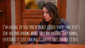 few Parks and Recreation episodes ago, April said this to Andy: