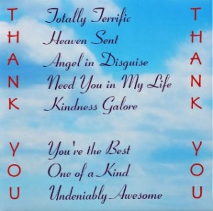 Thank You Sayings to Write in Cards