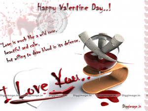 Valentine Day Greeting Love With Blood quotes .