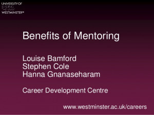 Mentoring Westmiinster Skills Academy May 2014