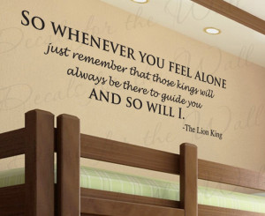 Lion King Disney Mufasa Wall Decal Quote