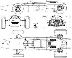 1964 Ferrari 158 F1 GP V8 Cabriolet blueprint