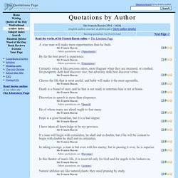 Sir Francis Bacon Quotes